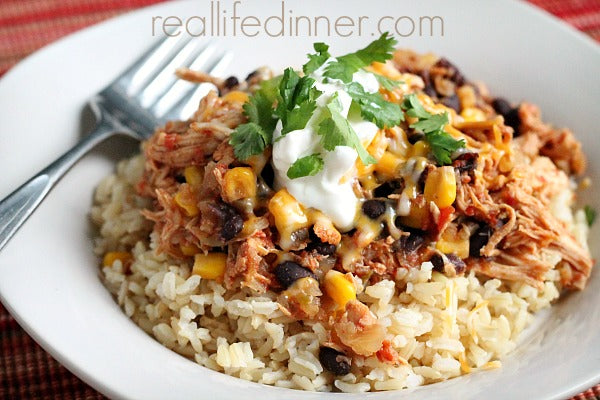 Slow Cooker Pineapple Salsa Chicken w/ Black Beans
