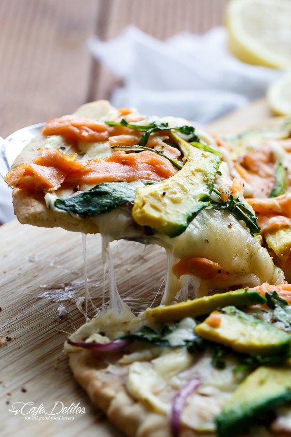 Smoked Salmon and Avocado Pizza