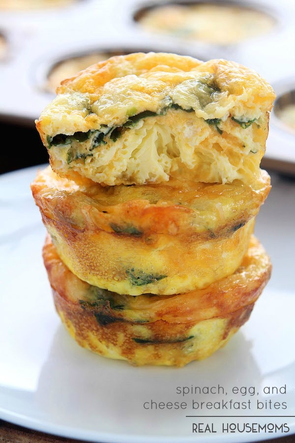 Spinach, Egg, and Cheese Breakfast Bites