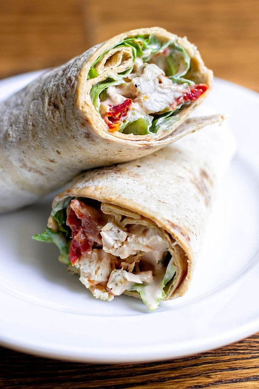 SUN-DRIED TOMATO CHICKEN SALAD WRAPS