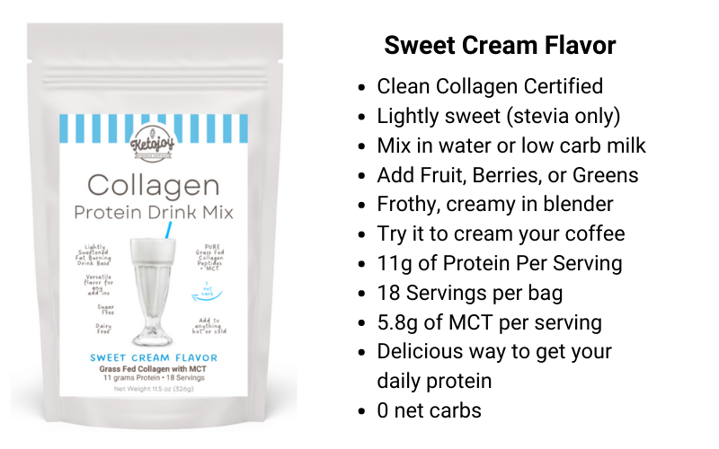 ORGANIC Collagen Drink - Sweet Cream - 1g carb