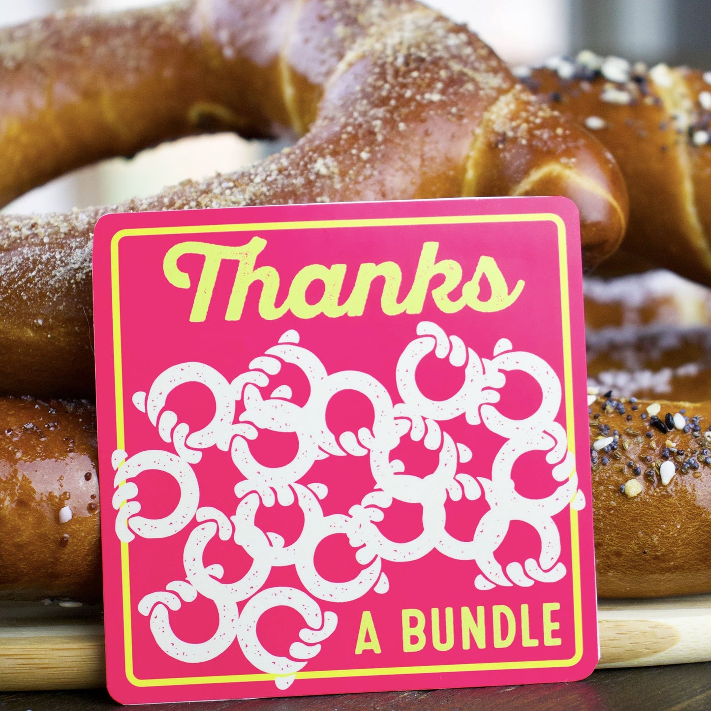 DELICIOUS & DELIGHTFULD THANK YOU GIFT BOX - Artisanal Soft Pretzels, Mustard & Gourmet Flavored Salts
