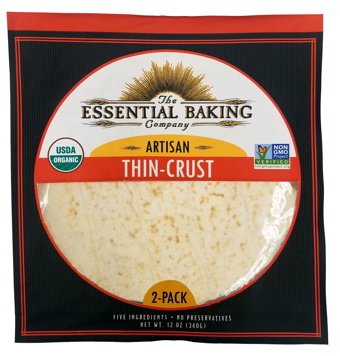 Essential Organic Pizza Crust - Thin - Case of 10