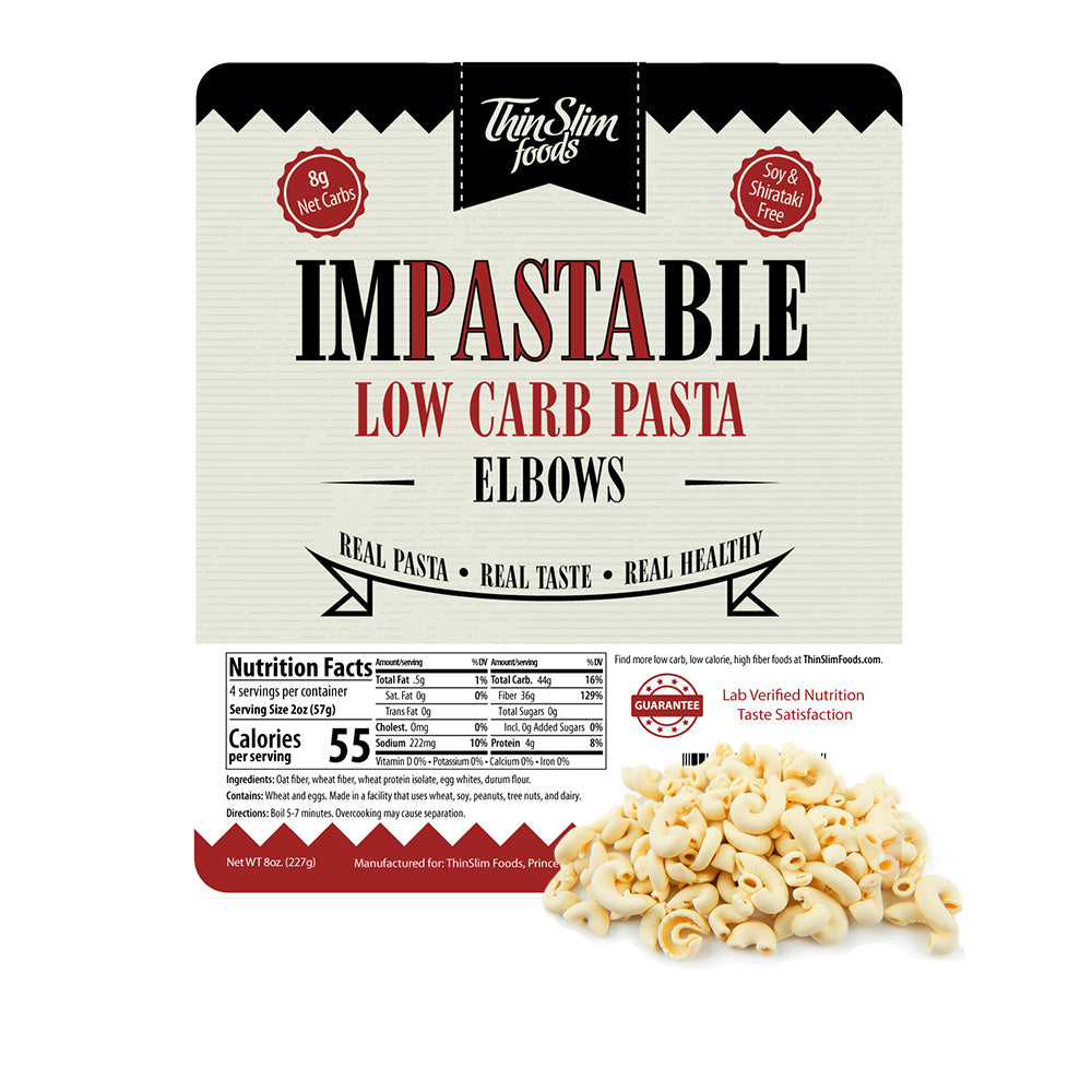 ThinSlim Foods Impastable Low Carb Elbows Pasta