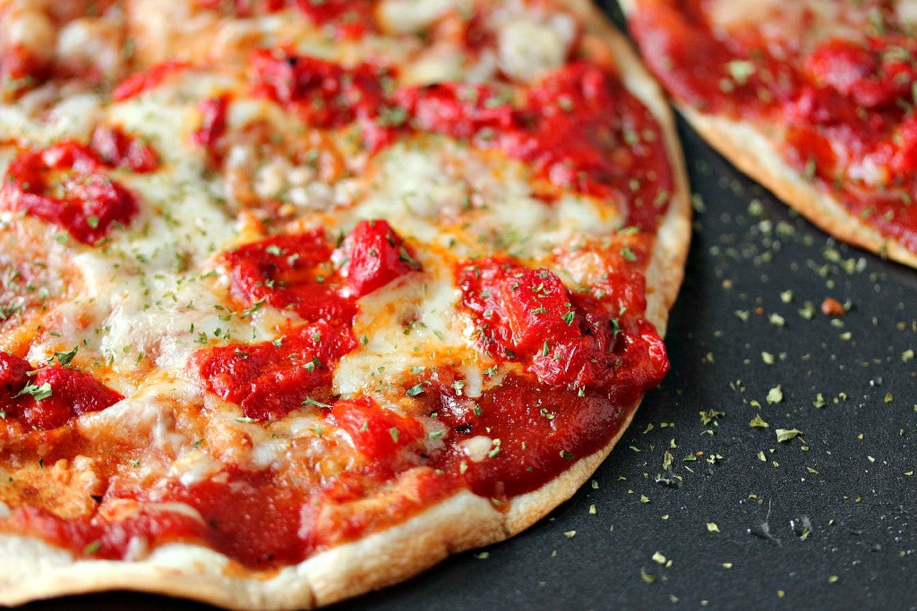 Tortilla Pizzas with Roasted Red Peppers
