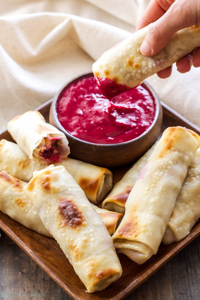 TURKEY, CRANBERRY AND BRIE EGG ROLLS