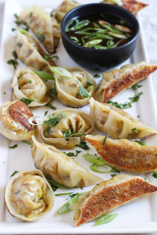 Turmeric Spiced Veggie Potstickers - 35 pieces per tray