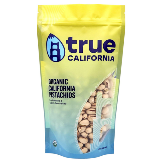 Organic Pistachios, Dry Roasted & Lightly Sea Salted