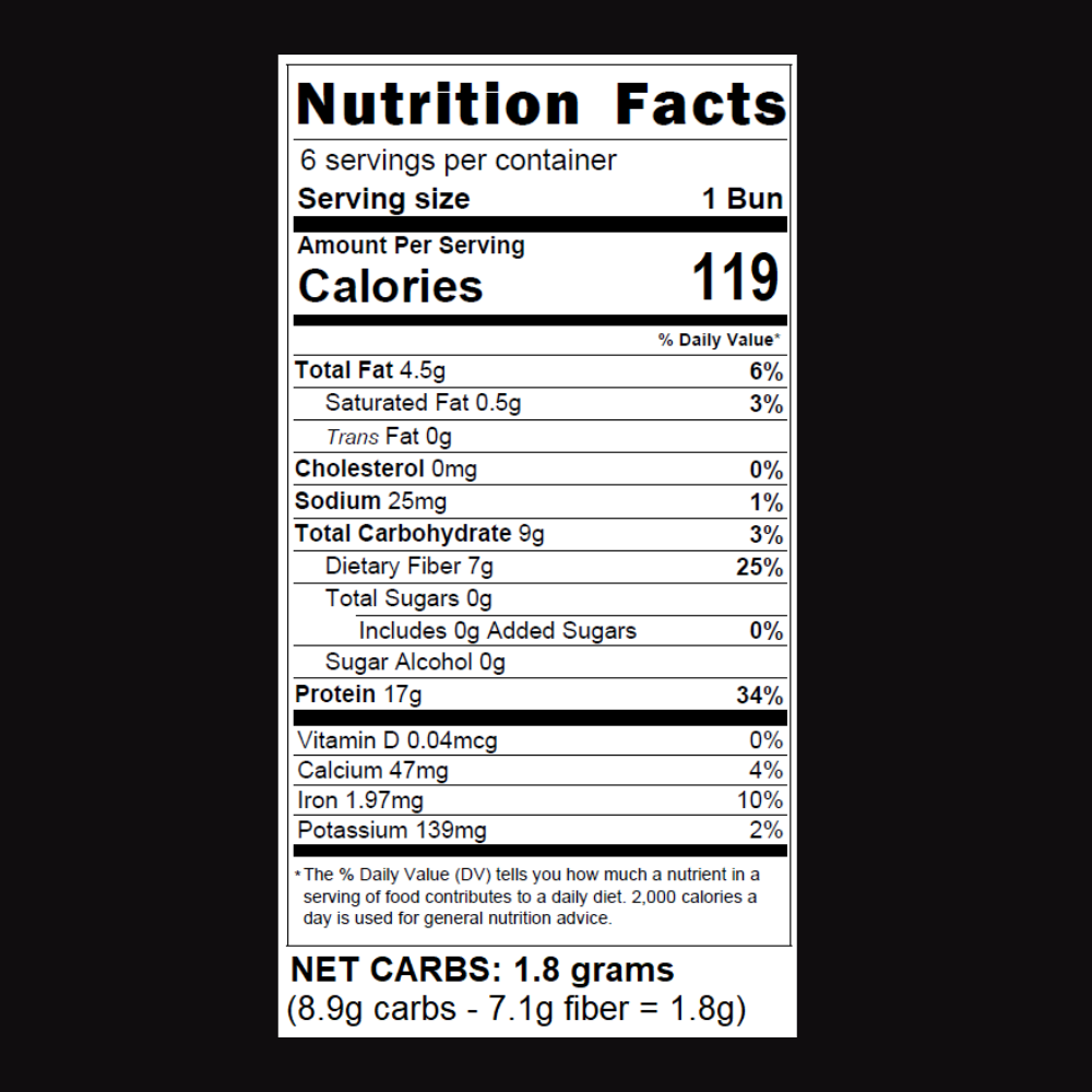 2 Bags of UnbelievaBuns - High Protein, Low Carb Bread Buns (12 Total Buns)