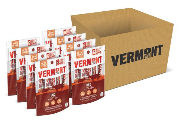 BBQ BEEF MINI MEAT STICK GO PACKS (PACK OF 8 POUCHES)