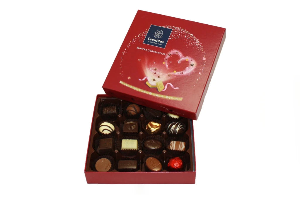 Leonidas Valentine's Day Assorted Chocolates Gift Box - 16 Pieces