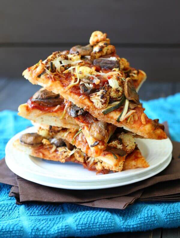 Vegan BBQ Veggie Pizza