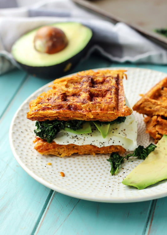 PALEO SWEET POTATO WAFFLE BREAKFAST SANDWICH [ WHOLE30 ]
