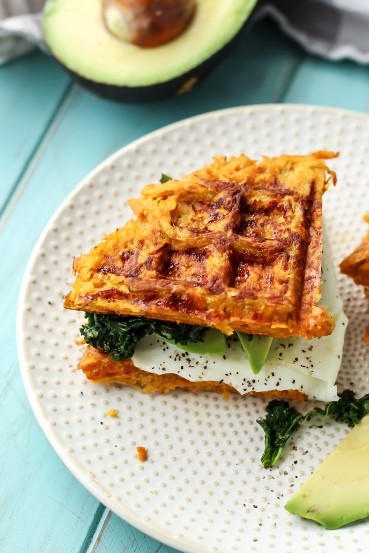 PALEO SWEET POTATO WAFFLE BREAKFAST SANDWICH [ WHOLE30 ]