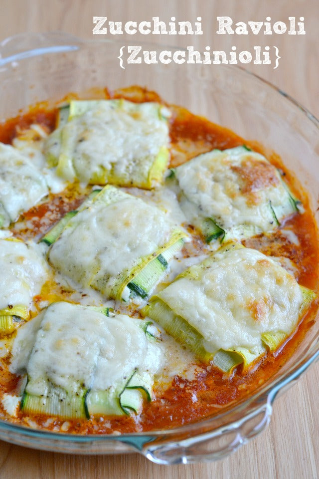 Zucchini Ravioli with Spinach Ricotta Filling