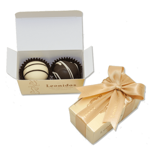 Leonidas Chocolate Truffles Party Favors: Set of 20 Two-Pieces Mini-Boxes