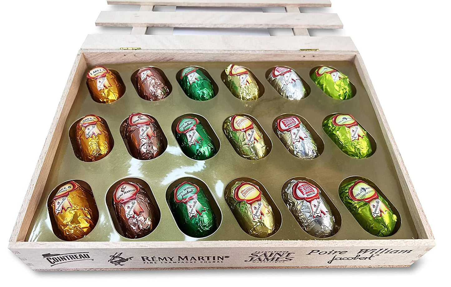 Andy Anand European Dark Chocolate Bottles Filled With 18 Top-Shelf Liqueur Flavored