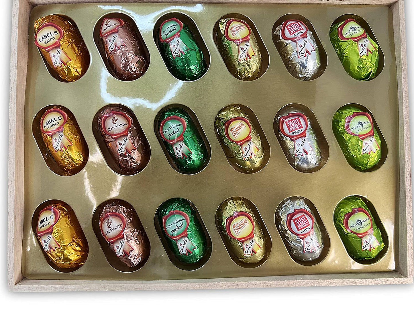 Andy Anand European Dark Chocolate Bottles Filled With 18 Top-Shelf Liqueur Flavored