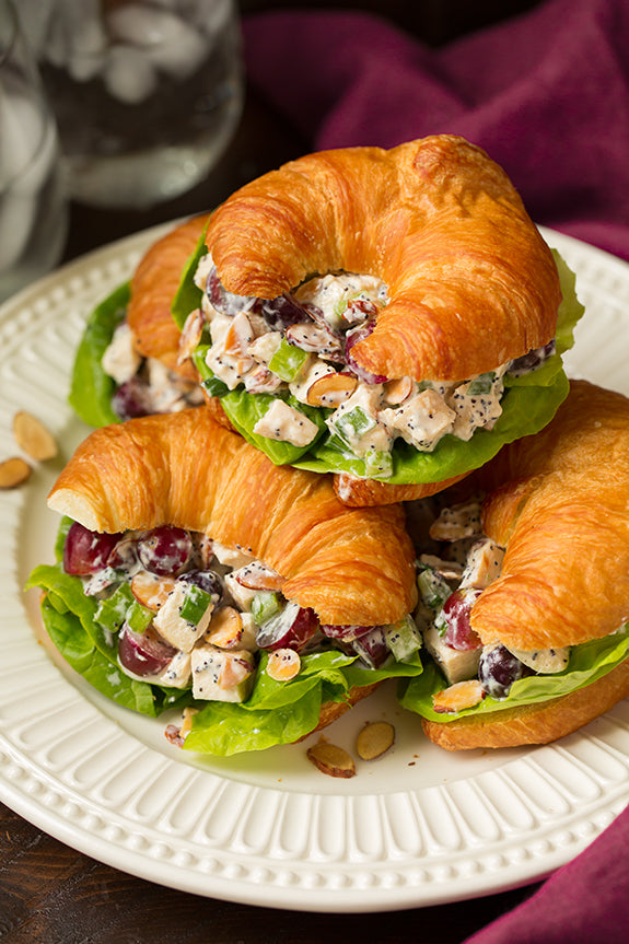 Almond Poppy Seed Chicken Salad Sandwiches