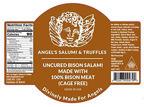 Angel Salumi Exotic Game Salami Crate - Salami Gift Box with Bison, Wild Boar , Duck Salami