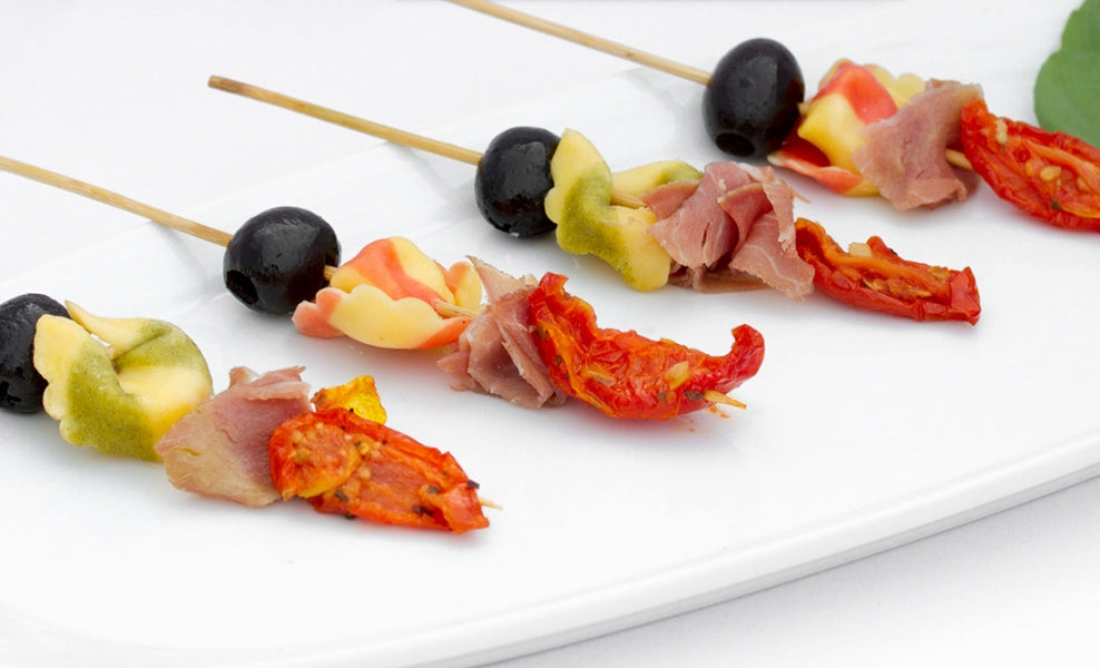 Antipasto Kabob with Prosciutto - 25 pieces per tray