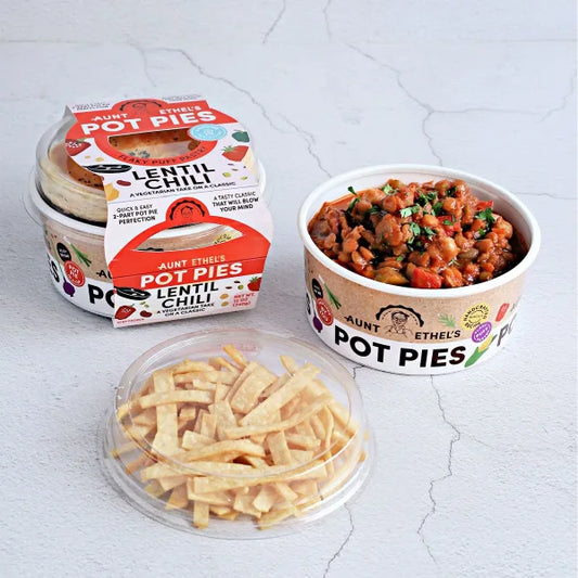 Handmade Lentil Chili Pot Pie  - includes 6 - Vegan, Gluten Free