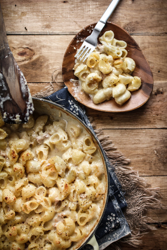 Apple Sauce Mac & Cheese with Apple Sausage
