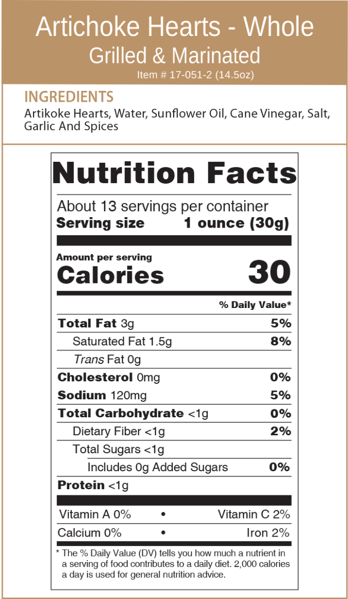 Cucina & Amore  Artichoke Hearts, Grilled & Marinated Whole - 6 Pack