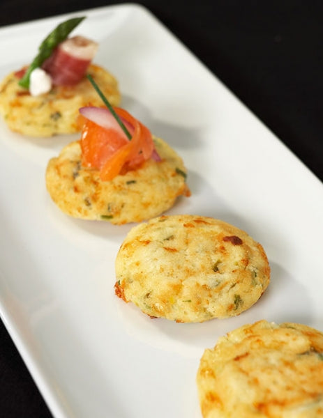 Artisan Corn & Jalapeno Jack Cakes (GF) - 32 pieces per tray