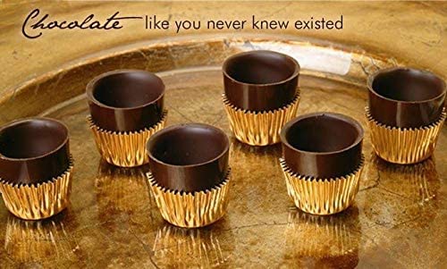 Belgium Chocolate Liqueur Cups - includes 12 Chocolate Ready to Fill Cups, Mini Dessert Shells
