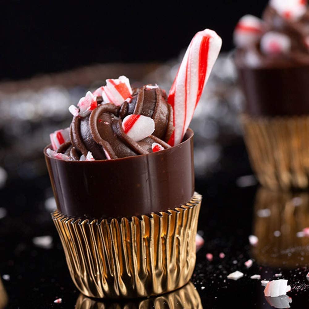Belgium Chocolate Liqueur Cups - includes 60 Chocolate Ready to Fill Cups, Mini Dessert Shells