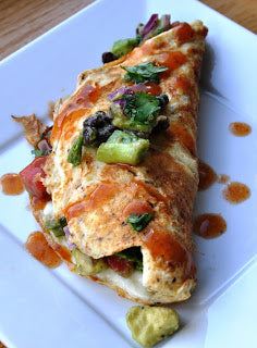 Avocado Black Bean Omelette