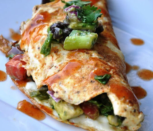 Avocado Black Bean Omelette