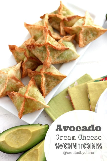 Avocado Cream Cheese Wontons