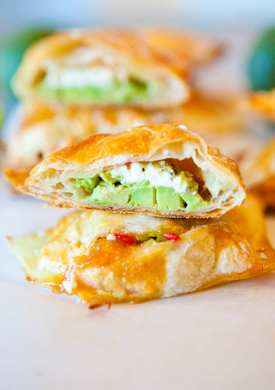 Avocado, Cream Cheese, and Salsa Stuffed Puff Pastries