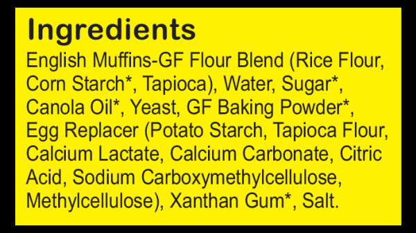 Multi-Grain English Muffins  - 1 Case 6 bags - Gluten Free, DF, Vegan