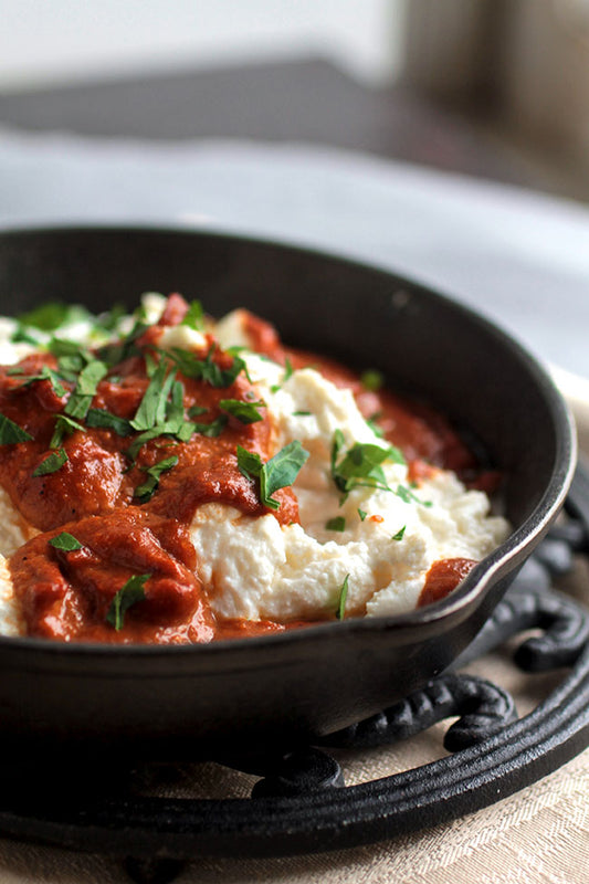 Roasted Red Pepper Baked Ricotta