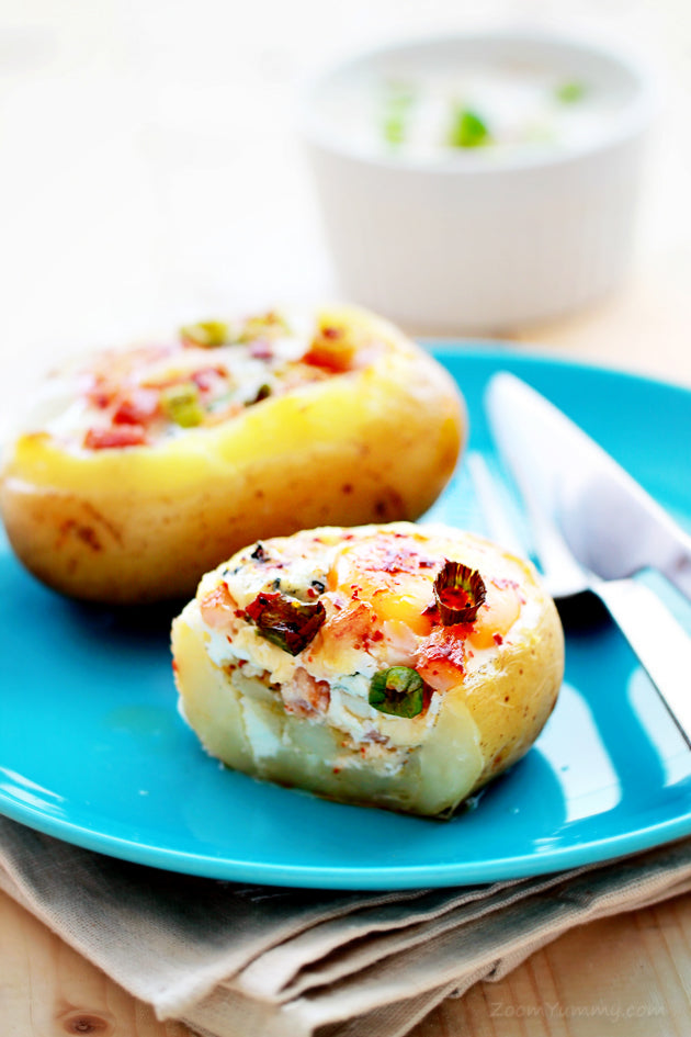 Baked Egg Potato Bowls
