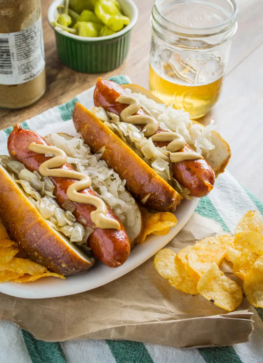 Bavarian Pretzel Sliced Hot Dog Roll -  3.2 oz - 6 " Long  - 50/Case