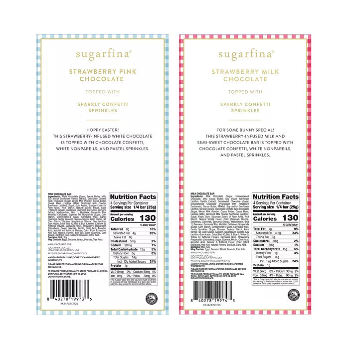 Sugarfina Bunny Bark Chocolate Bar Duo