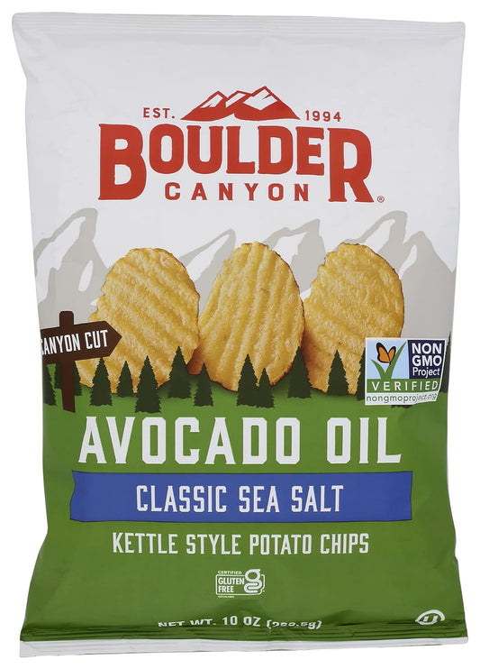 Boulder Canyon Avocado Oil Sea Salt Kettle Chips - 10 oz - 12 Pack