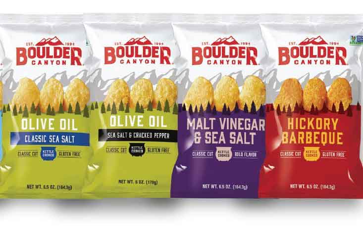 Boulder Canyon Thin & Crispy Cheddar Sour Cream Potato Chips - 6 oz Pack of 12