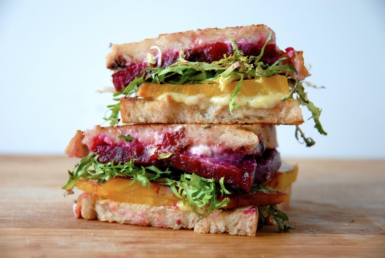 Beet Frisee Grilled Cheese Sandwich