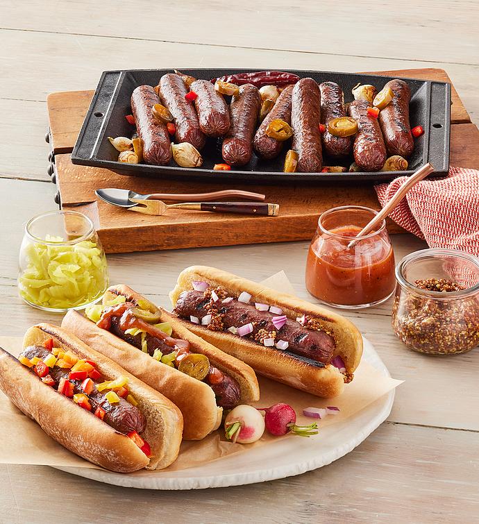 Bison Hot Dogs - 3 Packs of 6 Bison Meat Hot Dogs - Gluten Free