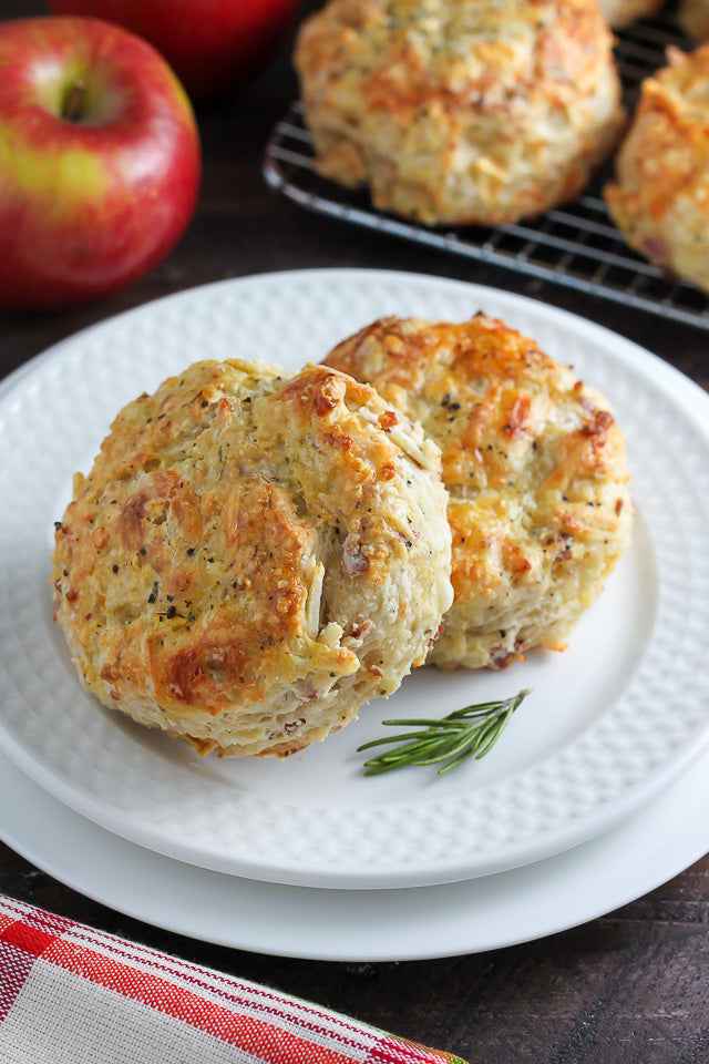 White Cheddar, Bacon, and Apple Biscuits