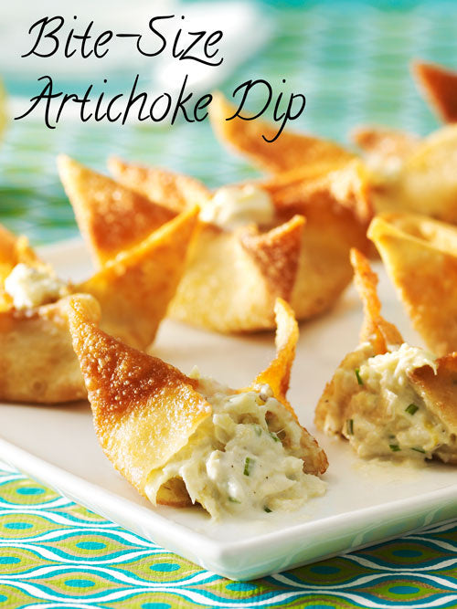 Bite-Size Artichoke Dip Poppers