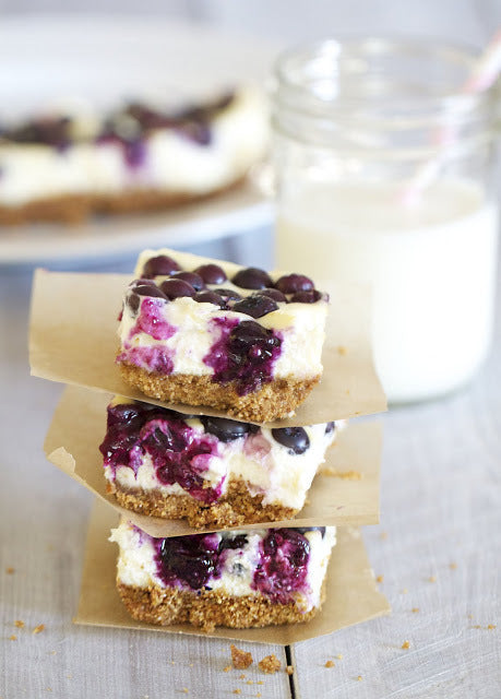 Lemon Blueberry Cheesecake Bars - One Dozen