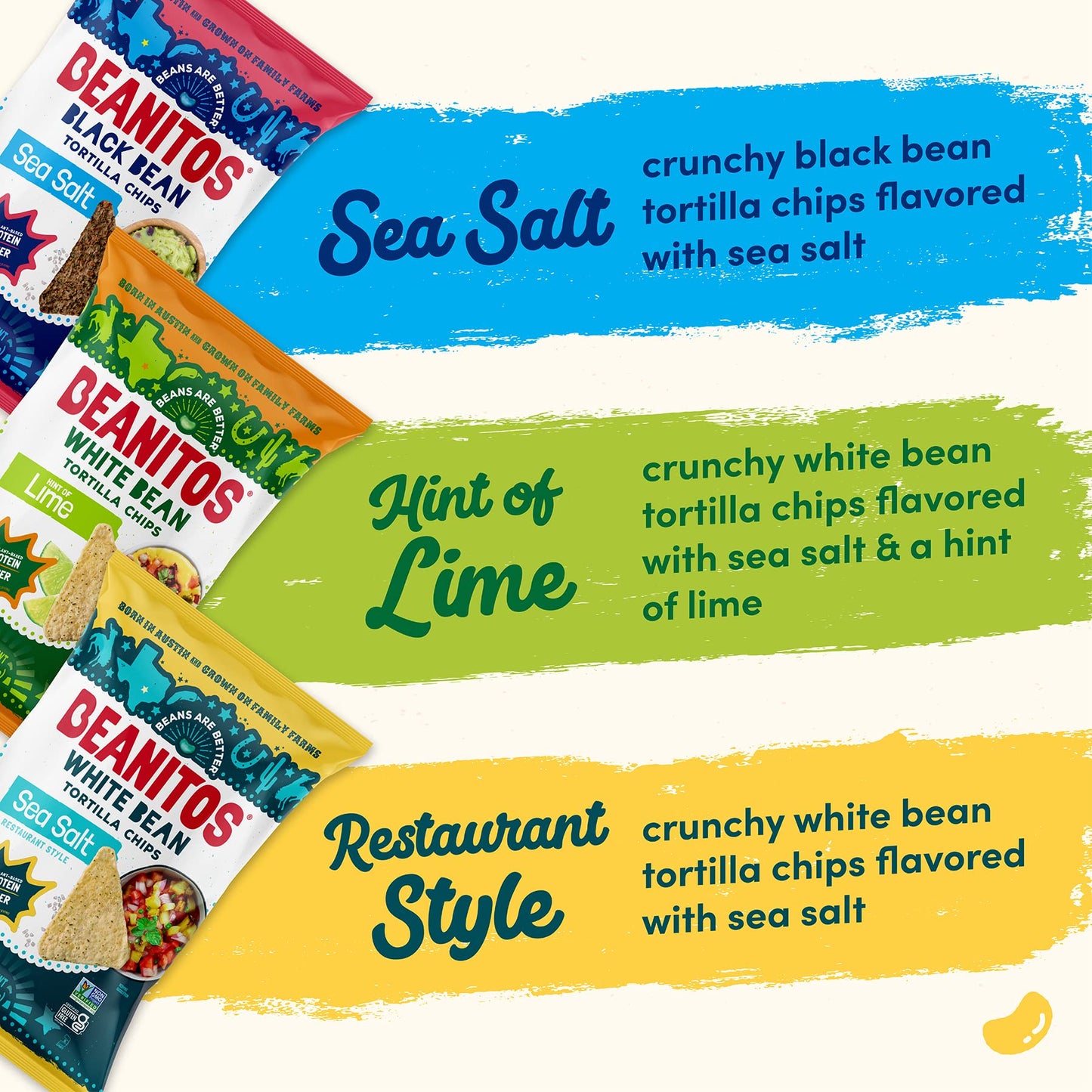 Beanitos Bean Chips - Variety Pack - 5 oz - Pack of 6