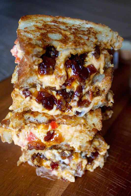 Pimento Cheese & Bacon Jam Grilled Cheese Sandwich