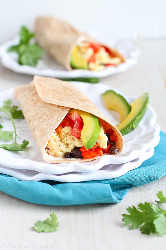 Healthy Breakfast Burrito with Chipotle Yogurt